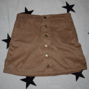 Express Tan Button Skirt